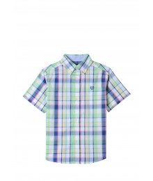 Chaps Yellow/Green/Multi Stripe S/S Shirt 